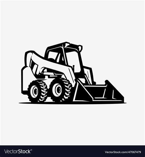 skid steer silhouette|skid steer vector image.